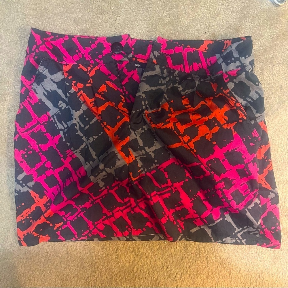 GAP vintage patterned mini skirt, 0 regular. EUC